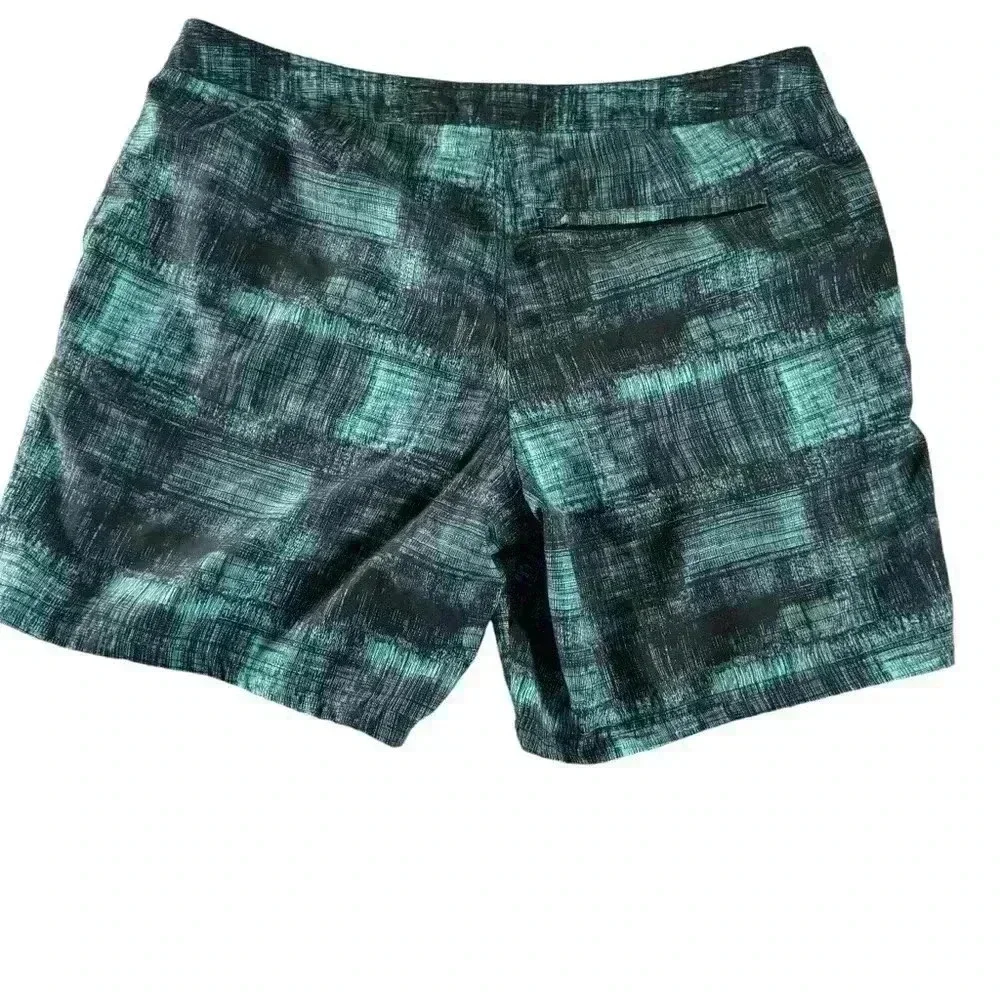 MARC ANTHONY MENS SWIM Trunks SHORTS  SIZE 36 Turquoise Blue Black